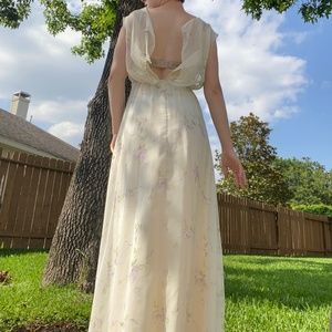 70s Union-made Chiffon Dress
